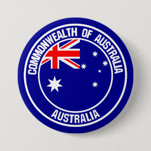 Badge Rond 7,6 Cm Emblème rond australien