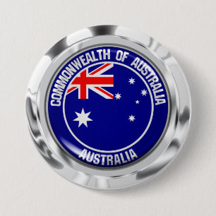 Badge Rond 7,6 Cm Emblème rond australien