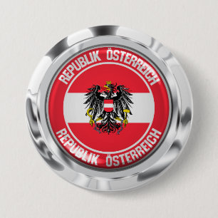 Badge Rond 7,6 Cm Emblème rond Autriche