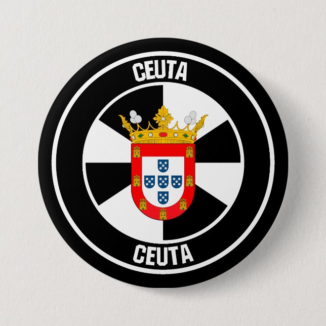 Badge Rond 7,6 Cm Emblème rond Ceuta (Devant)