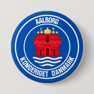 Badge Rond 7,6 Cm Emblème rond d'Aalborg