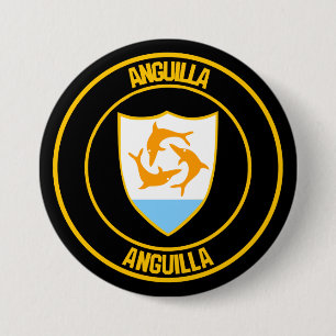 Badge Rond 7,6 Cm Emblème rond d'Anguilla