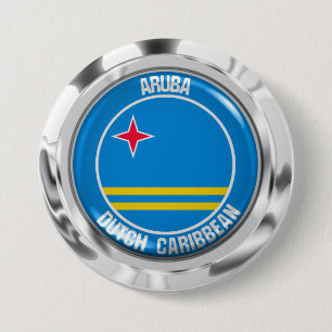 Badge Rond 7,6 Cm Emblème rond d'Aruba