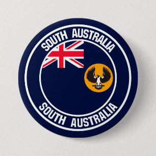 Badge Rond 7,6 Cm Emblème rond d'Australie du sud
