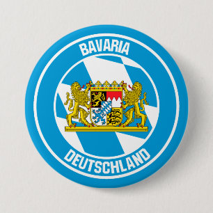 Badge Rond 7,6 Cm Emblème rond de Bavière