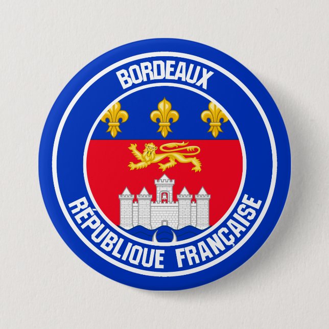Badge Rond 7,6 Cm Emblème rond de Bordeaux (Devant)