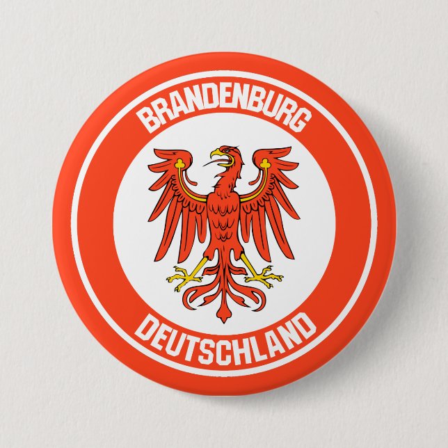 Badge Rond 7,6 Cm Emblème rond de Brandebourg (Devant)
