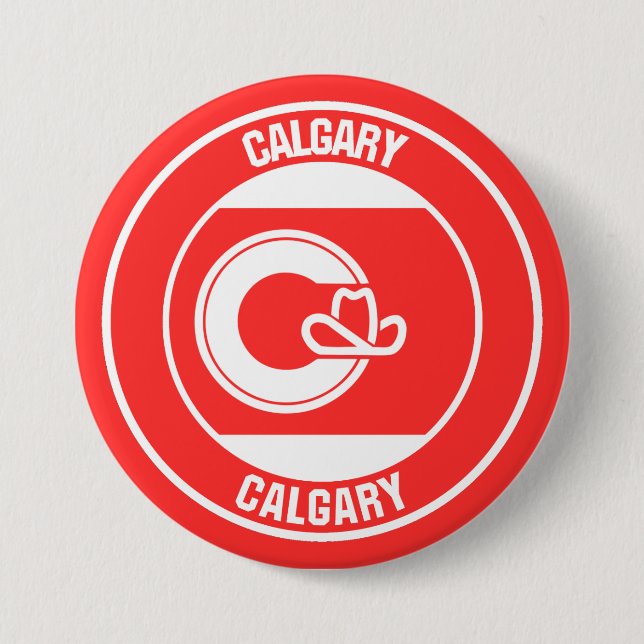 Badge Rond 7,6 Cm Emblème rond de Calgary Columbia (Devant)