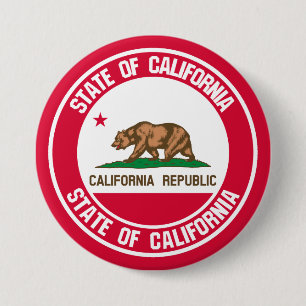 Badge Rond 7,6 Cm Emblème rond de Californie
