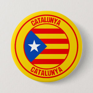 Badge Rond 7,6 Cm Emblème rond de Catalunya