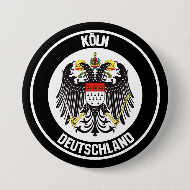 Badge Rond 7,6 Cm Emblème rond de Cologne (Devant)