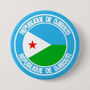Badge Rond 7,6 Cm Emblème rond de Djibouti