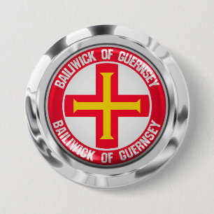 Badge Rond 7,6 Cm Emblème rond de Guernesey