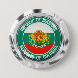 Badge Rond 7,6 Cm Emblème rond de la Bulgarie