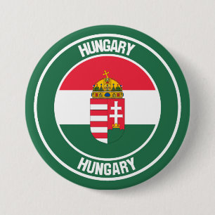 Badge Rond 7,6 Cm Emblème rond de la Hongrie
