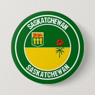 Badge Rond 7,6 Cm Emblème rond de la Saskatchewan