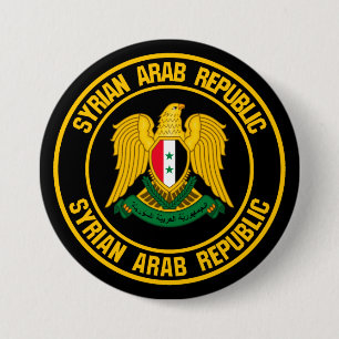 Badge Rond 7,6 Cm Emblème rond de la Syrie