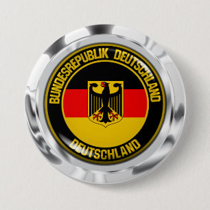 Badge Rond 7,6 Cm Emblème rond de l'Allemagne