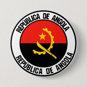 Badge Rond 7,6 Cm Emblème rond de l'Angola