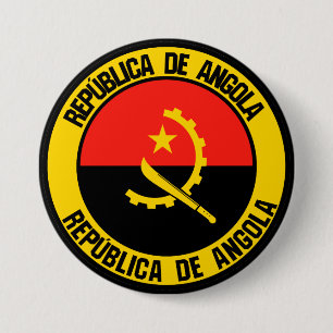 Badge Rond 7,6 Cm Emblème rond de l'Angola