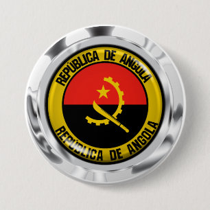 Badge Rond 7,6 Cm Emblème rond de l'Angola