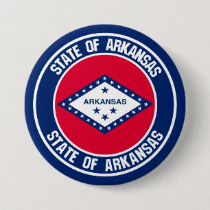 Badge Rond 7,6 Cm Emblème rond de l'Arkansas