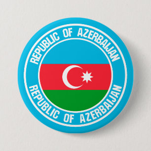 Badge Rond 7,6 Cm Emblème rond de l'Azerbaïdjan