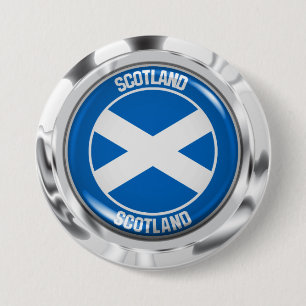 Badge Rond 7,6 Cm Emblème rond de l'Ecosse