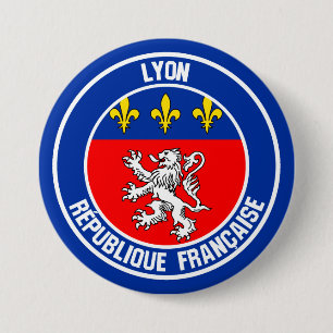 Badge Rond 7,6 Cm Emblème rond de Lyon