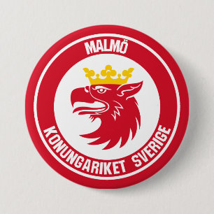 Badge Rond 7,6 Cm Emblème rond de Malmö