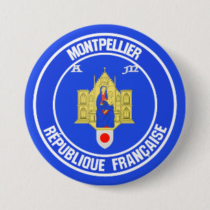 Badge Rond 7,6 Cm Emblème rond de Montpellier