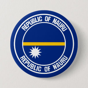 Badge Rond 7,6 Cm Emblème rond de Nauru