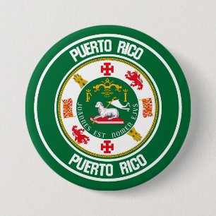 Badge Rond 7,6 Cm Emblème rond de Porto Rico