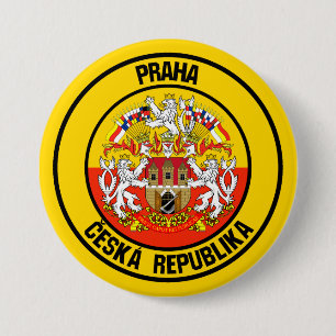 Badge Rond 7,6 Cm Emblème rond de Prague