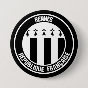 Badge Rond 7,6 Cm Emblème rond de Rennes