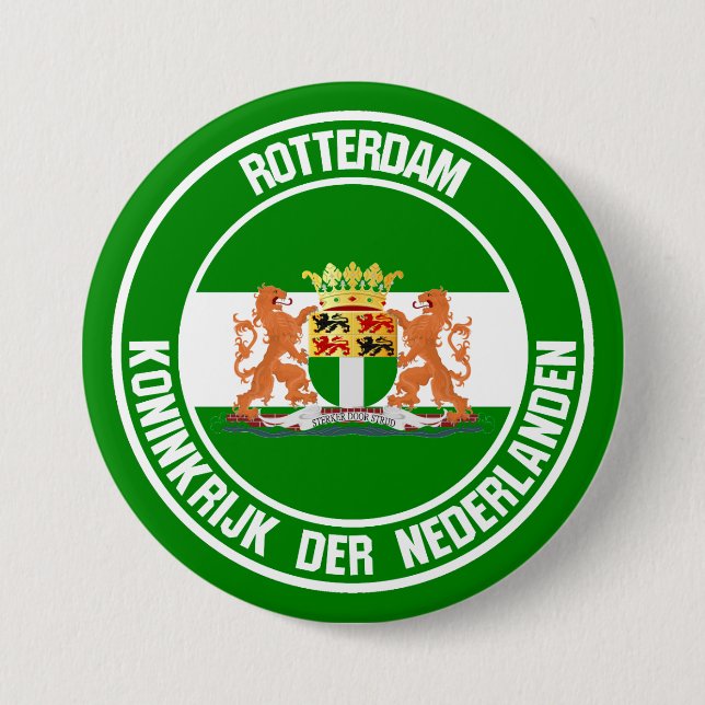 Badge Rond 7,6 Cm Emblème rond de Rotterdam (Devant)
