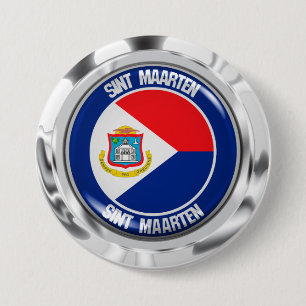 Badge Rond 7,6 Cm Emblème rond de Saint-Martin