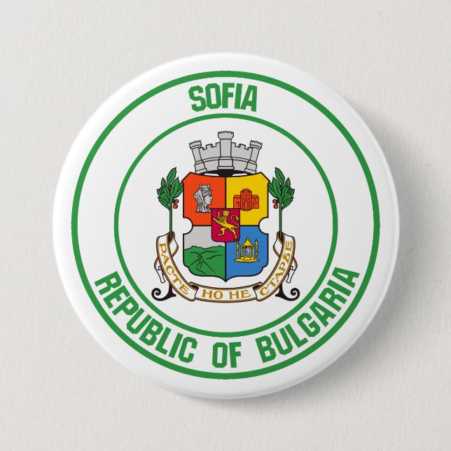 Badge Rond 7,6 Cm Emblème rond de Sofia (Devant)