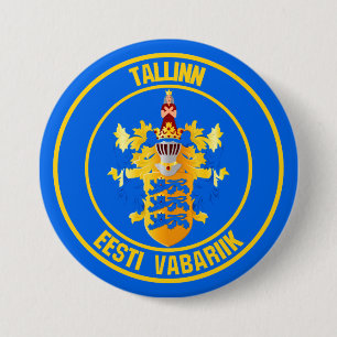 Badge Rond 7,6 Cm Emblème rond de Tallinn