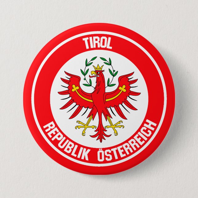 Badge Rond 7,6 Cm Emblème rond de Tirol (Devant)