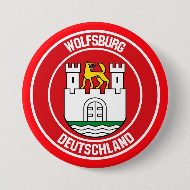 Badge Rond 7,6 Cm Emblème rond de Wolfsburg (Devant)