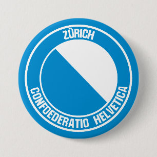 Badge Rond 7,6 Cm Emblème rond de Zürich