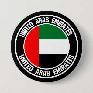 Badge Rond 7,6 Cm Emblème rond des Émirats arabes unis