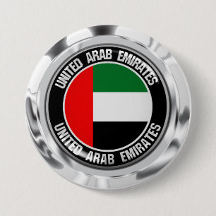 Badge Rond 7,6 Cm Emblème rond des Émirats arabes unis