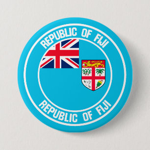 Badge Rond 7,6 Cm Emblème rond des Fidji