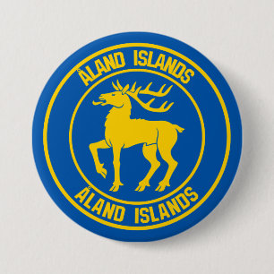 Badge Rond 7,6 Cm Emblème rond des îles Åland