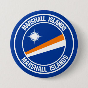 Badge Rond 7,6 Cm Emblème rond des Marshall Islands