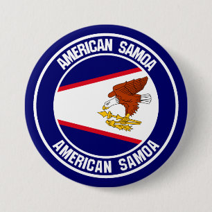 Badge Rond 7,6 Cm Emblème rond des Samoa américaines