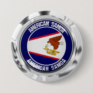 Badge Rond 7,6 Cm Emblème rond des Samoa américaines