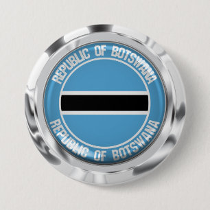 Badge Rond 7,6 Cm Emblème rond du Botswana